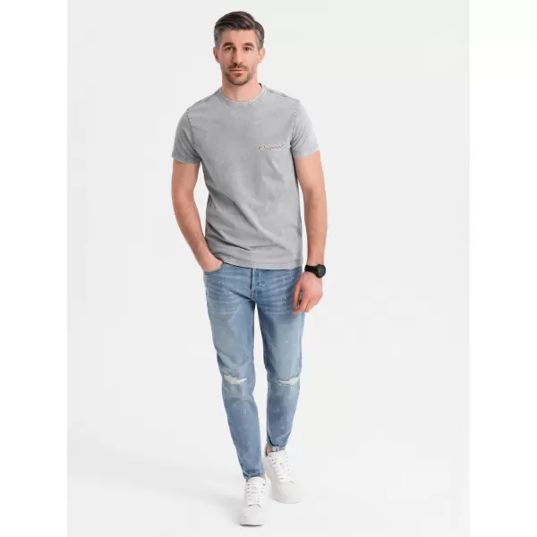  Pánské triko OMBRE OM-TSWT-0201 GRAY 