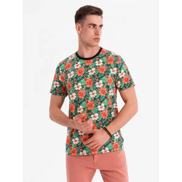  Pánské triko OMBRE OM-TSFP-0249 BLACK 