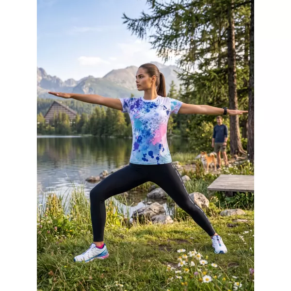  Dámské funkční triko premium ALTISPORT VOJ/ALW055TR01 FIALOVÁ/MODRÁ 