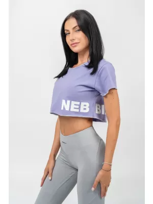 NEBBIA Crop top tričko POWERHOUSE 279 LIGHT PURPLE