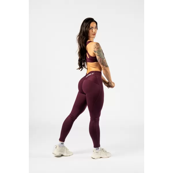  NEBBIA Tvarující legíny s V-shaped pasem STRONG BEAUTY 425 DARK RED 