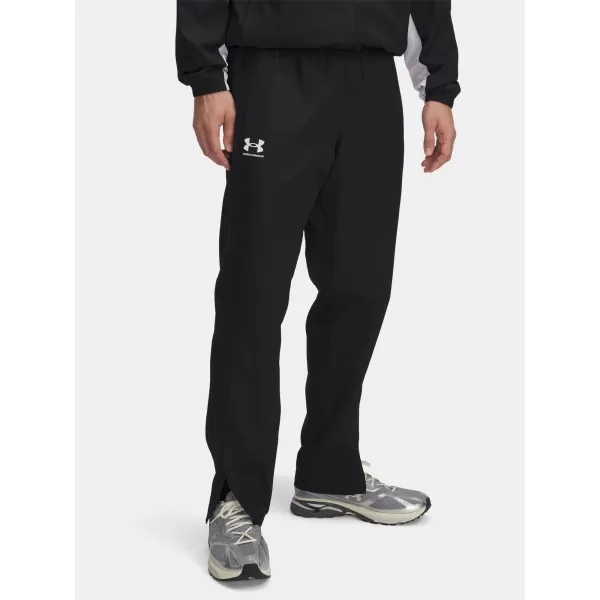  Pánské sportovní kalhoty UNDER ARMOUR RIVAL WVN WINDBREAKER PN 1390150-001 ČERNÁ 