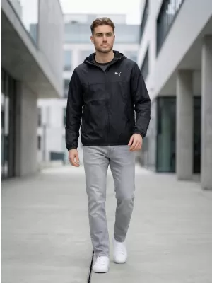 Pánská větrovka PUMA ESS REGULAR WINDBREAKER 684625-01 ČERNÁ
