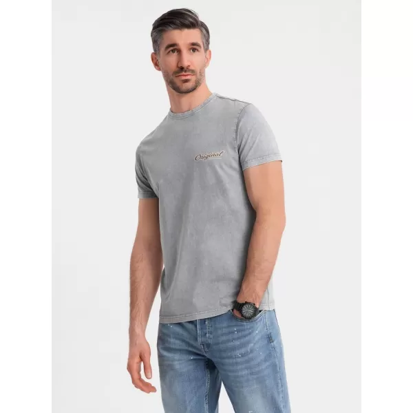  Pánské triko OMBRE OM-TSWT-0201 GRAY 