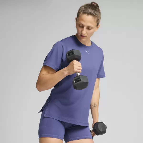  Dámské triko PUMA CLOUDSPUN TEE - REG 525776_46 BLUE CRYSTAL 