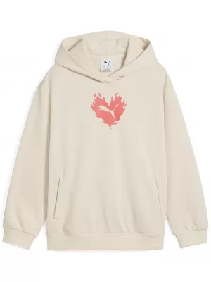 Dětská mikina PUMA FLAMING LOVE HOODIE 685109_87 ALPINE SNOW