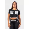 NEBBIA Crop top tričko GAME ON 610 BLACK