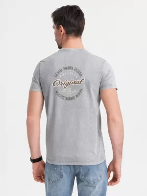 Pánské triko OMBRE OM-TSWT-0201 GRAY