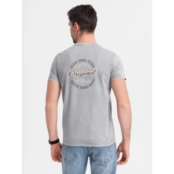  Pánské triko OMBRE OM-TSWT-0201 GRAY 