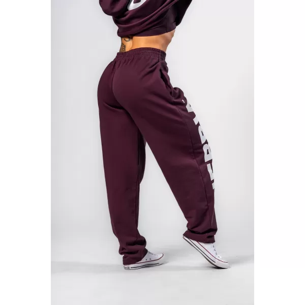  NEBBIA Volné baggy tepláky BOYFRIEND STYLE 432 DARK RED 