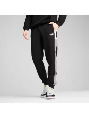 Pánské tepláky PUMA ESS BLOCK SWEATPANTS FL CL 684688-01 ČERNÁ