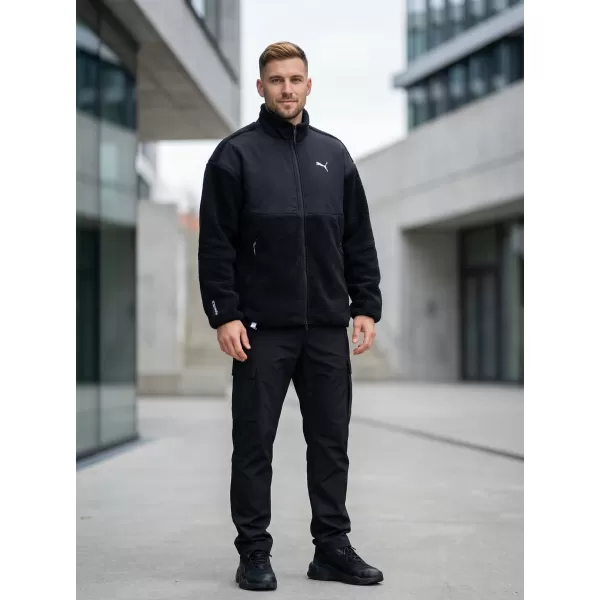  Pánská bunda PUMATECH SOFT TECH RELAXED SHERPA JACKET 632104-01 ČERNÁ 