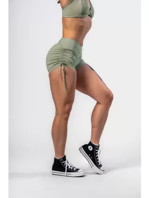 NEBBIA Push-up šortky se šněrováním STRONG BEAUTY 429 LIGHT GREEN