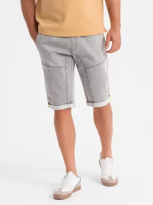 Pánské kraťasy OMBRE OM-SRDS-0135 LIGHT GREY