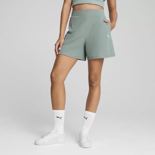  Dámské kraťasy PUMA ESS ELEVATED SHORTS 685026_30 GREEN MOON 
