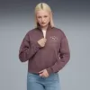 Dámská mikina PUMA CLASS COMFORT HALF-ZIP SHORT CREW FL 688138-88 FIALOVÁ
