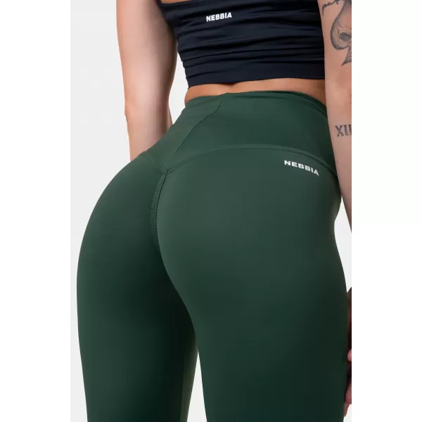  NEBBIA Classic HERO legíny s vysokým pasem 570 DARK GREEN 